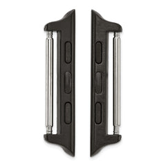 42mm Apple Watch Pair of Black Adapters Fits 24mm Watch Band