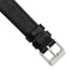 Genuine Calf Leather Watch Band in Black, 19mm - Sophia Jewelers