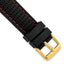 Red Ventilated Black Watch Band in Silicone Rubber - Sophia Jewelers