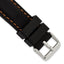 Orange Stitching Watch Band in Silicone Rubber - Sophia Jewelers