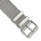 18mm Two-Piece Stainless Steel Mesh 7.5 inch Watch Strap
