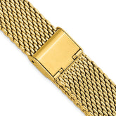 18mm Gold-tone Stainless Mesh with Deployment Clasp 7.5 inch Watch Band