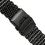 Shark Mesh Watch Band in Stainless Steel with Divers Black PVD-Plated - Sophia Jewelers