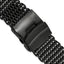 20mm Matte Black PVD-plated Stainless Shark Mesh with Divers Clasp 7 inch Watch Strap
