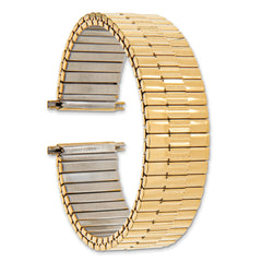 Mens Long 20-24mm Yellow IP-plated Stainless Steel 7.5 inch Expansion Watch Band