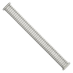 15-20mm Satin and Polished Stainless Steel 6.25 inch Expansion Watch Band