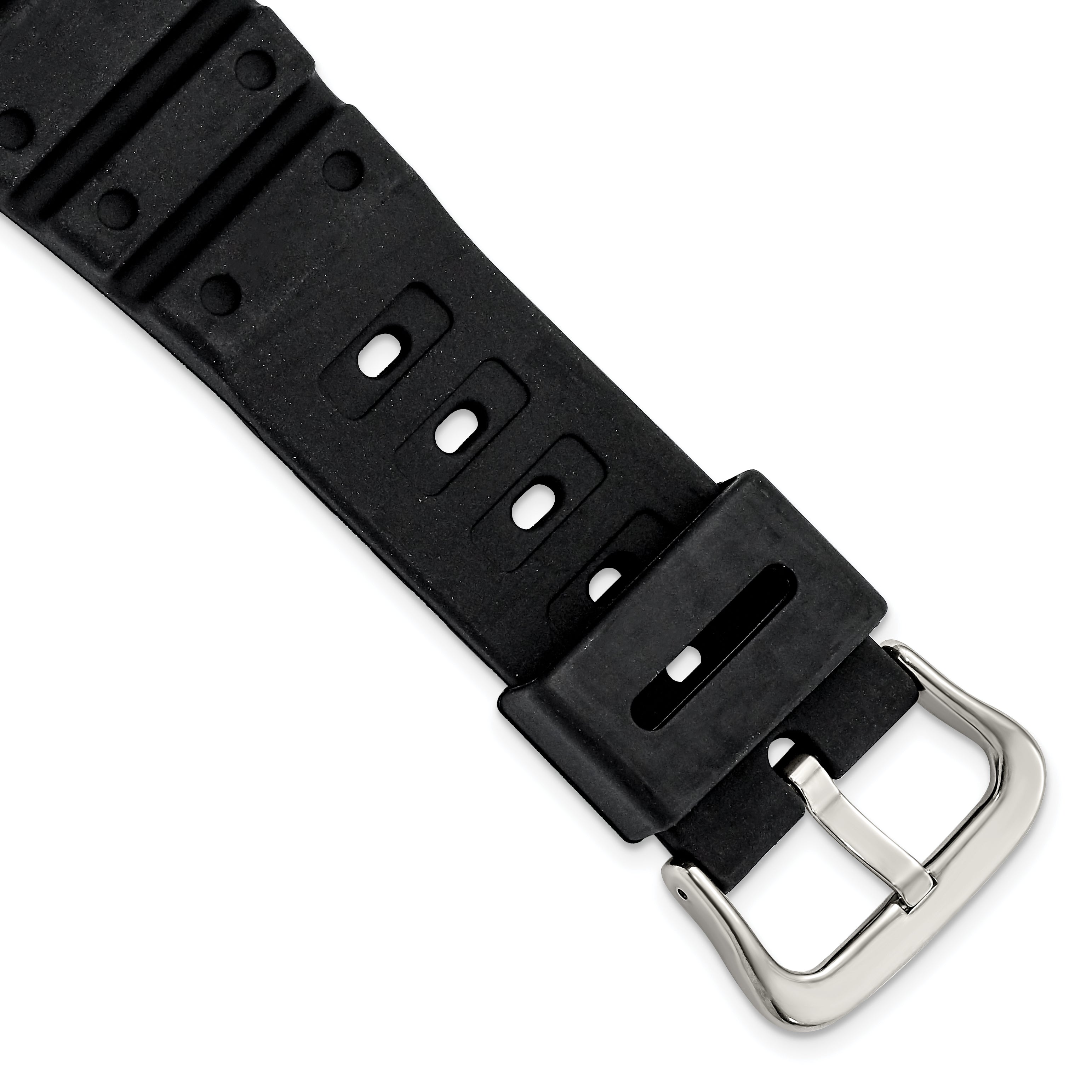 for Apple 38/40mm Smart Watch Black Polyurethane Sport with Black Adapter and Stainless Steel Buckle 8.1 inch Watch Band