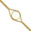 Wideband Distinguished Coin Jewelry 14k Polished Double Rope 16.5mm Prong Coin Bezel Bracelet - Sophia Jewelers