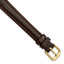 12mm Long Dark Brown Smooth Leather with Gold-tone Buckle 7.5 inch Watch Band