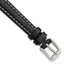 Sport Watch Band in Black Leather with White Stitching, 26mm - Sophia Jewelers