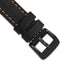 Black Caramel Sport Calfskin Watch Band in Leather, Matte - Sophia Jewelers