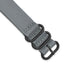 20mm One-Piece Grey Military Ballistic G10 Nylon Black PVD-plated Buckle 10.75 inch Watch Band