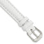Smooth Leather Watch Band in White with Silver-Tone Buckle, 20mm - Sophia Jewelers