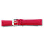 Red Smooth Buckle Band Watch in Leather, 19mm - Sophia Jewelers