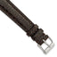 14mm Short Brown Genuine Lizard Leather with Silver-tone Buckle 6 inch Watch Band
