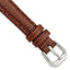 12mm Havana Lizard Grain Leather with Silver-tone Buckle 6.75 inch Watch Band