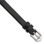 Black Calfskin Leather Watch Band with Silver-Tone Buckle, 10mm - Sophia Jewelers