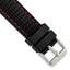 Ventilated Red Stitching Watch Band in Silicone Rubber - Sophia Jewelers