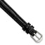 10mm Black Crocodile Grain Leather with Dark Stitching and Silver-tone Buckle 6.75 inch Watch Band