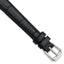 12mm Black Matte Wild Alligator Grain Leather with Silver-tone Buckle 6.75 inch Watch Band - Sophia Jewelers