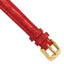 12mm Red Crocodile Grain Chronograph Leather with Gold-tone Buckle 6.75 inch Watch Band