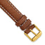 Havana Sport Leather Watch Band with White Stitching, 16mm - Sophia Jewelers