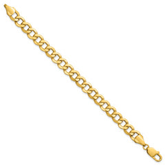 14k 9mm Semi-Solid Curb Chain