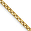 14K 30 inch 2.45mm Semi-Solid Round Box with Lobster Clasp Chain