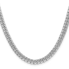 14k WG 6mm Semi-Solid Miami Cuban Chain