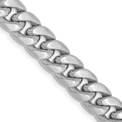 14k WG 7.3mm Semi-Solid Miami Cuban Chain