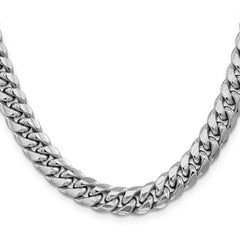 14k WG 9.3mm Semi-Solid Miami Cuban Chain