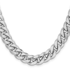 14k WG 11mm Semi-Solid Miami Cuban Chain
