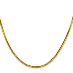 14K 24 inch 2.2mm Semi-Solid Franco with Lobster Clasp Chain