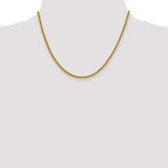 14K 18 inch 2.2mm Semi-Solid Franco with Lobster Clasp Chain