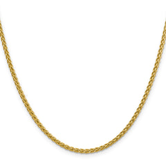14K 30 inch 2.75mm Semi-Solid Wheat with Lobster Clasp Chain