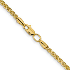 14K 30 inch 2.75mm Semi-Solid Wheat with Lobster Clasp Chain