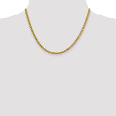 14K 16 inch 3.5mm Semi-Solid 3-Wire Wheat with Lobster Clasp Chain