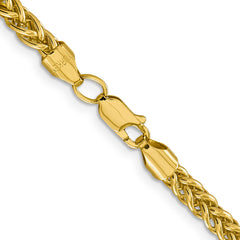 14K 26 inch 4.65mm Semi-Solid 3-Wire Wheat with Lobster Clasp Chain