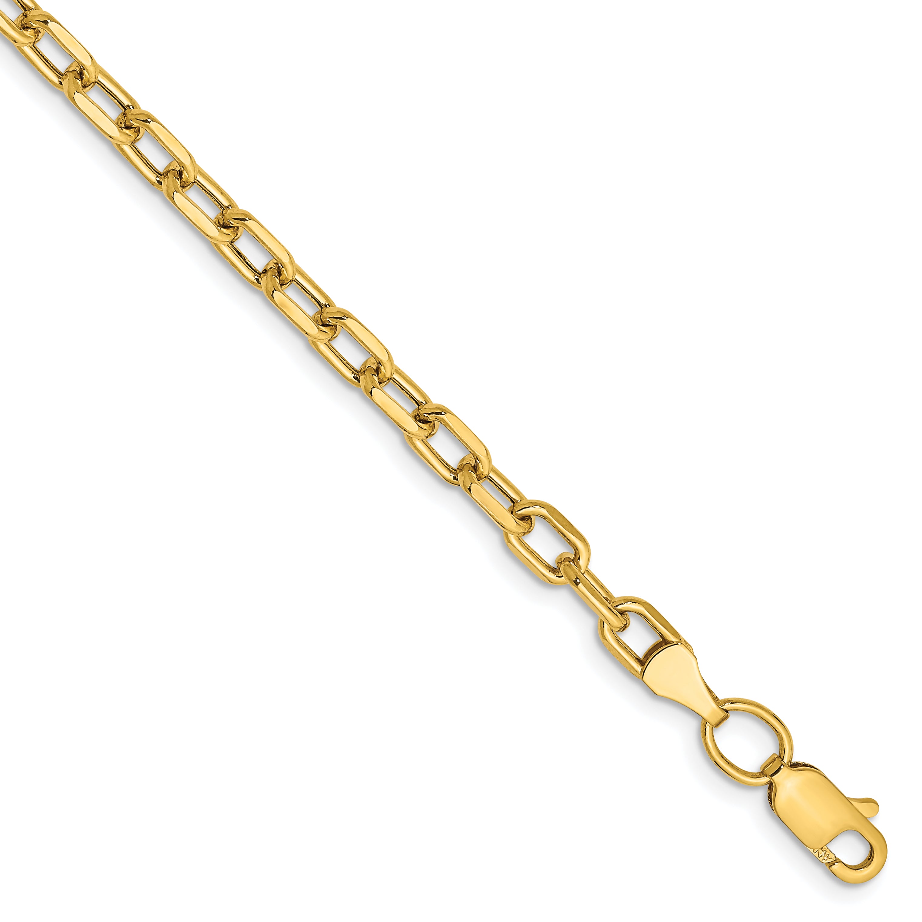 14k 3.7mm Semi-solid D/C Open Link Cable Chain