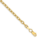 14k 3.7mm Semi-solid D/C Open Link Cable Chain