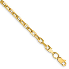 14k 3.7mm Semi-solid D/C Open Link Cable Chain