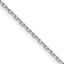 14k White Gold 3mm Semi-solid D/C Open Link Cable Chain
