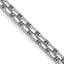 14K White Gold 30 inch 3.6mm Semi-Solid Round Box with Lobster Clasp Chain