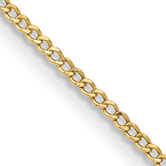 14k 1.85mm Semi-Solid Curb Chain