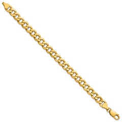14k 7.5mm Semi-Solid Curb Chain