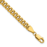 14k 5.25mm Semi-Solid Miami Cuban Chain
