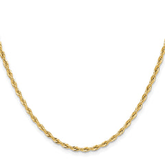 14ky 2.5mm Semi-Solid Rope Chain