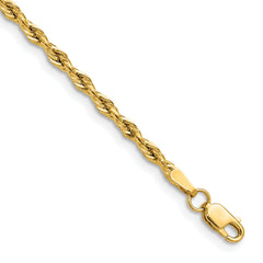 14ky 2.5mm Semi-Solid Rope Chain