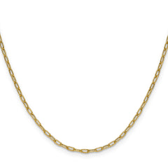14k 2.2mm Semi-Solid Beveled Paperclip Chain