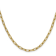 14k 3.7mm Semi-Solid Beveled Paperclip Chain